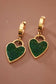 18K Gold Plated Waterproof Stainless Steel Drop Earrings - 7663