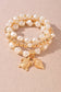Pearl & Gold Beaded Charm Bracelet