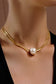 18K Gold Plated Waterproof Stainless Steel Chain Necklace - 7761